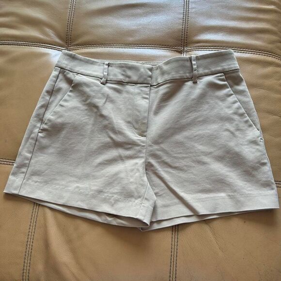 LOFT Tan Bermuda Shorts Classic Cotton Twill - Picture 1 of 2
